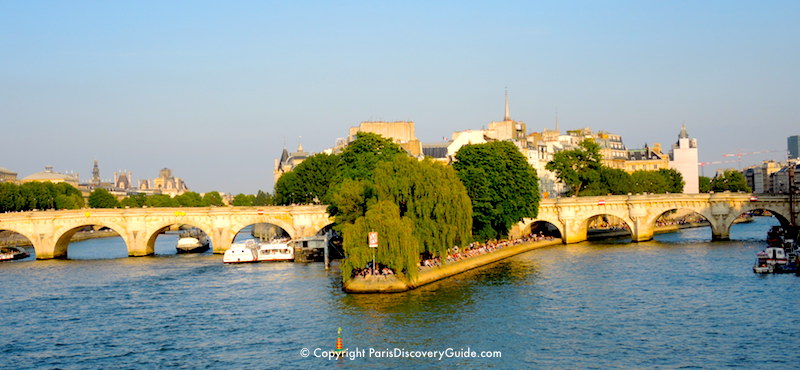 Notre Dame on the Île de la Cité in the Seine River Notre Dame on the Île de la Cité in the Seine River