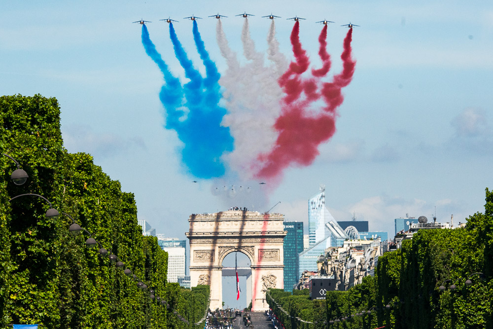 Bastille Day military flyover 