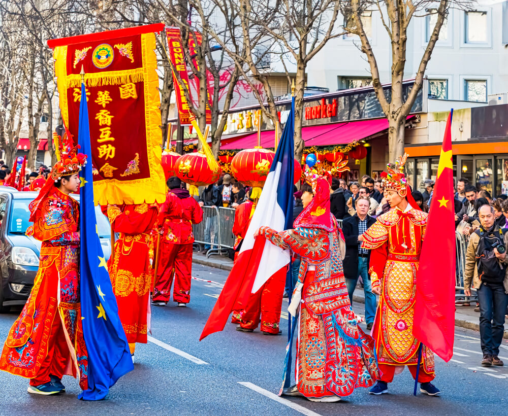 Dancers getting ready to perform in Chinese New Year parade in Paris in the 13th arrondissement
Photo credit: istock/CatherineL-Prod