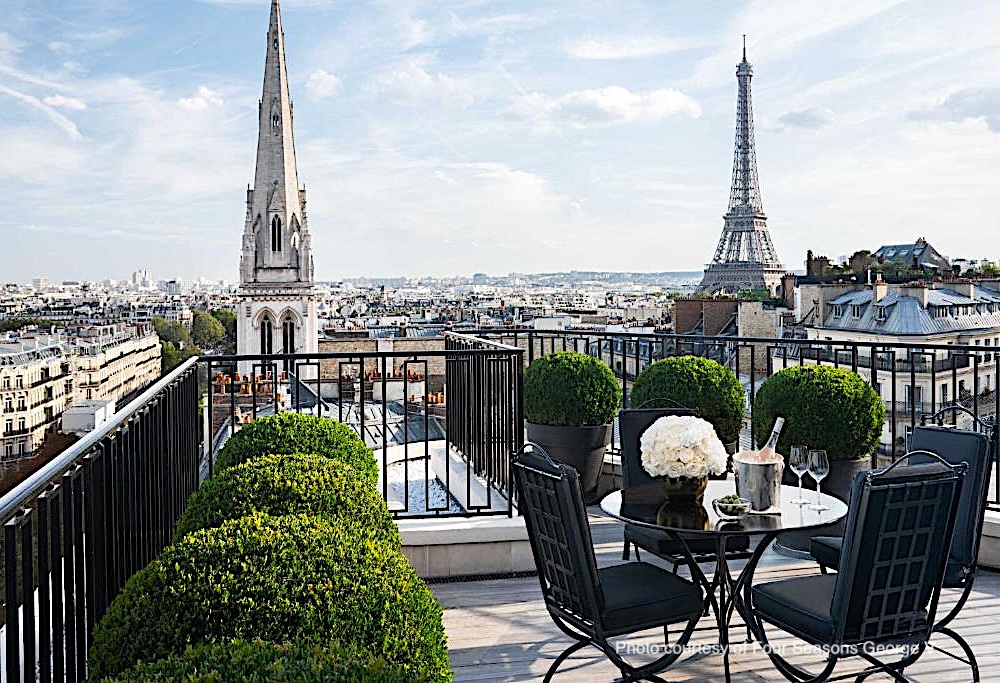 Terrace views from the Four Seasons George V