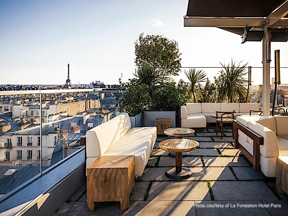 Guestroom in La Fondation; photo courtesy of La Fondation