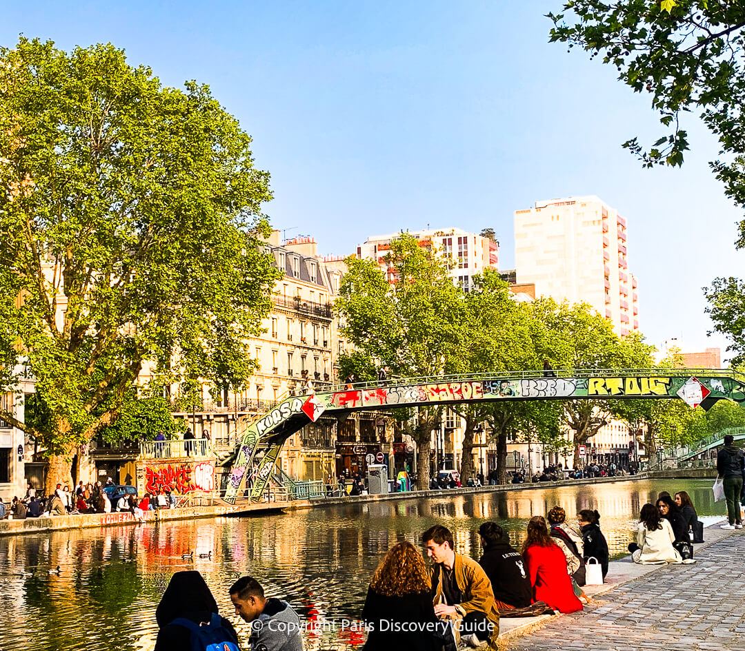 Canal Saint-Martin in Paris's 10th Arrondissement
