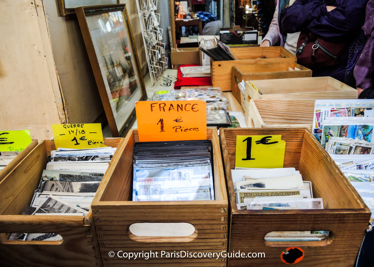Old postcards and postage stamps were only part of the treasures offered in this shop