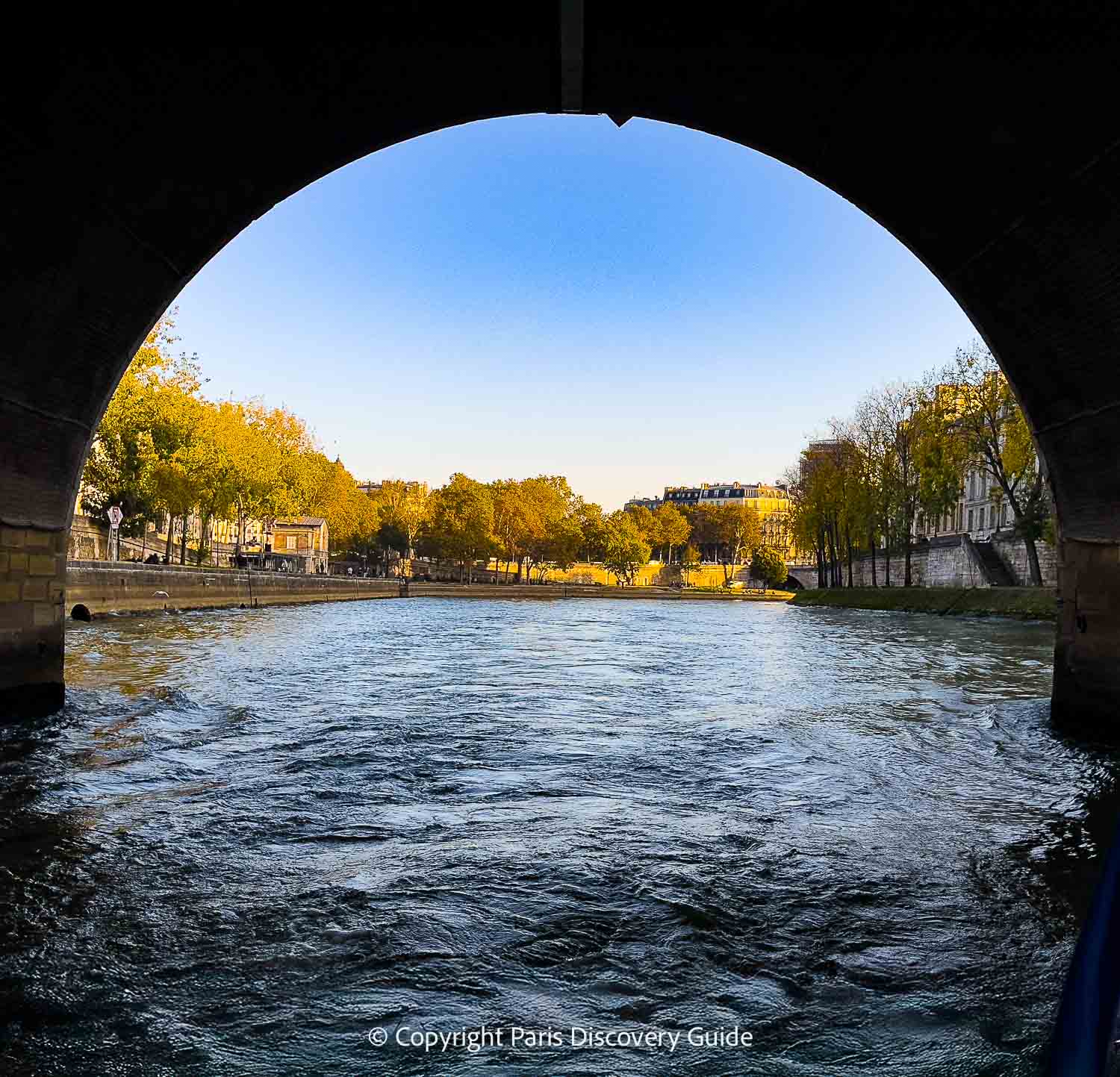 Autumn foliage seen along the Seine almost at the end of November