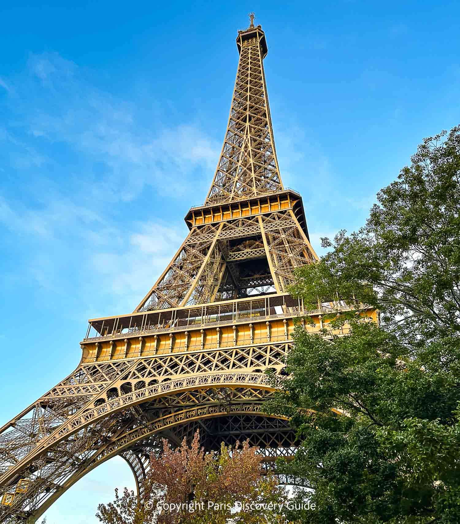 Looking up at the Eiffel Tower  Looking up at the Eiffel Tower