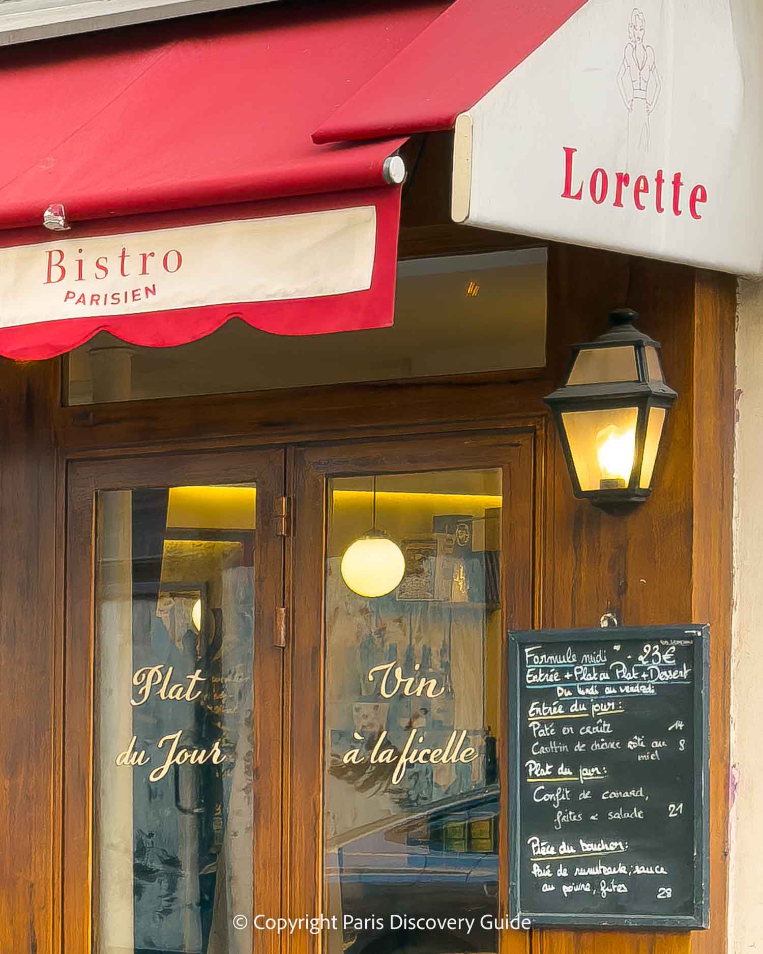 Daily menu at Lorette
