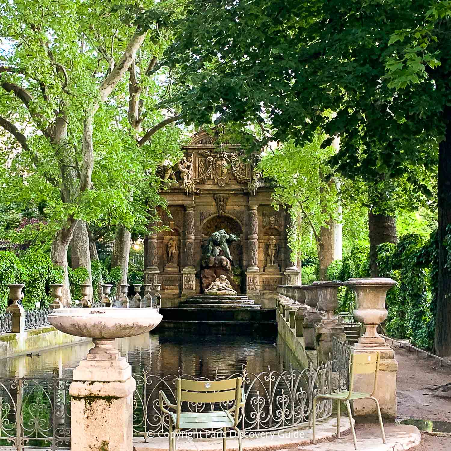 The Medici Fountain in Luxembourg Garden, near Hotel Salvia