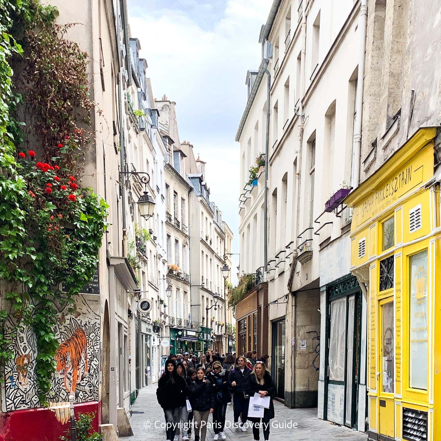 Rue des Rosiers in the Marais