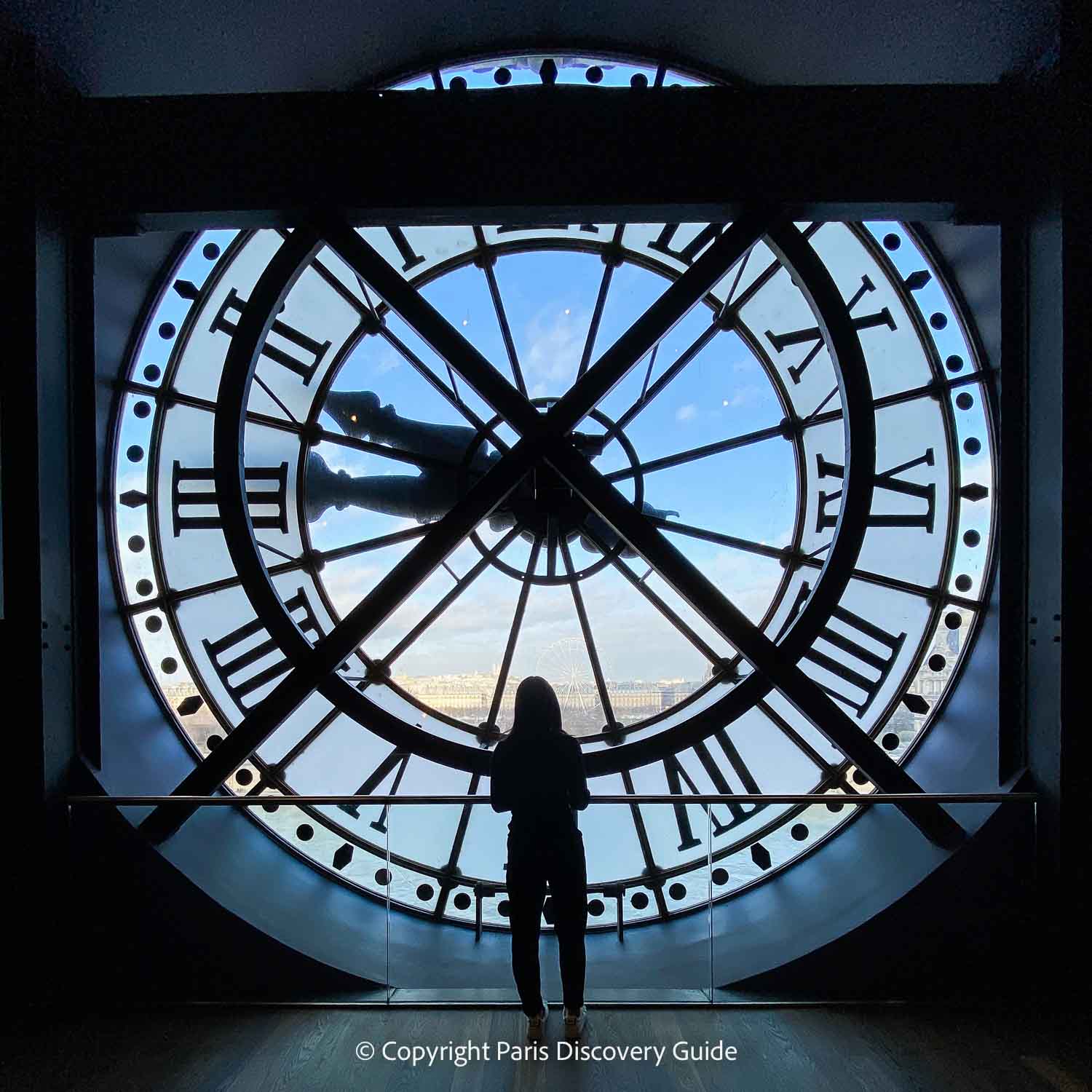 Giant clock at Musée d'Orsay, home to world-famous collections of Impressionist & Post-Impressionist art