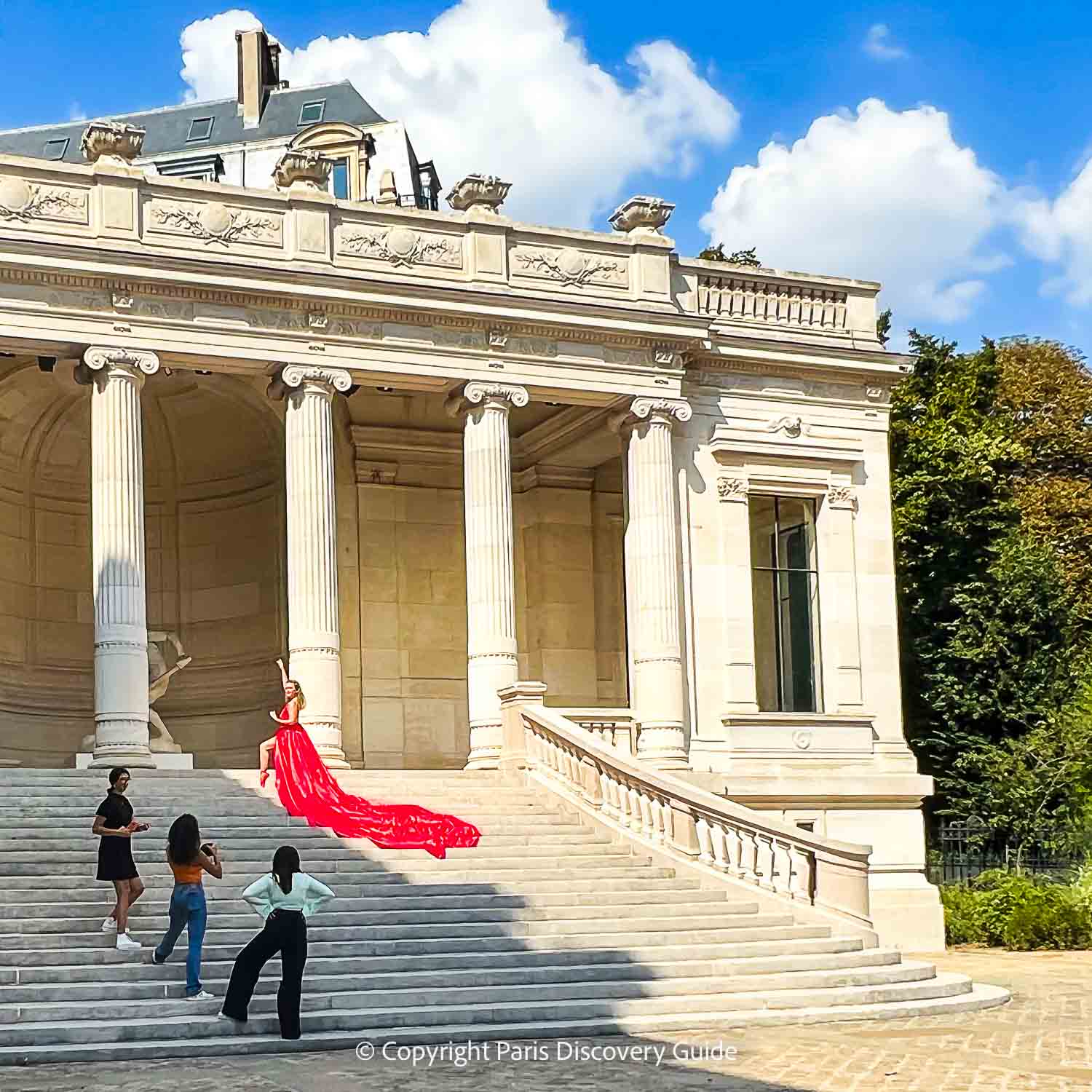 Fashion photography shoot at Palais Galliera 