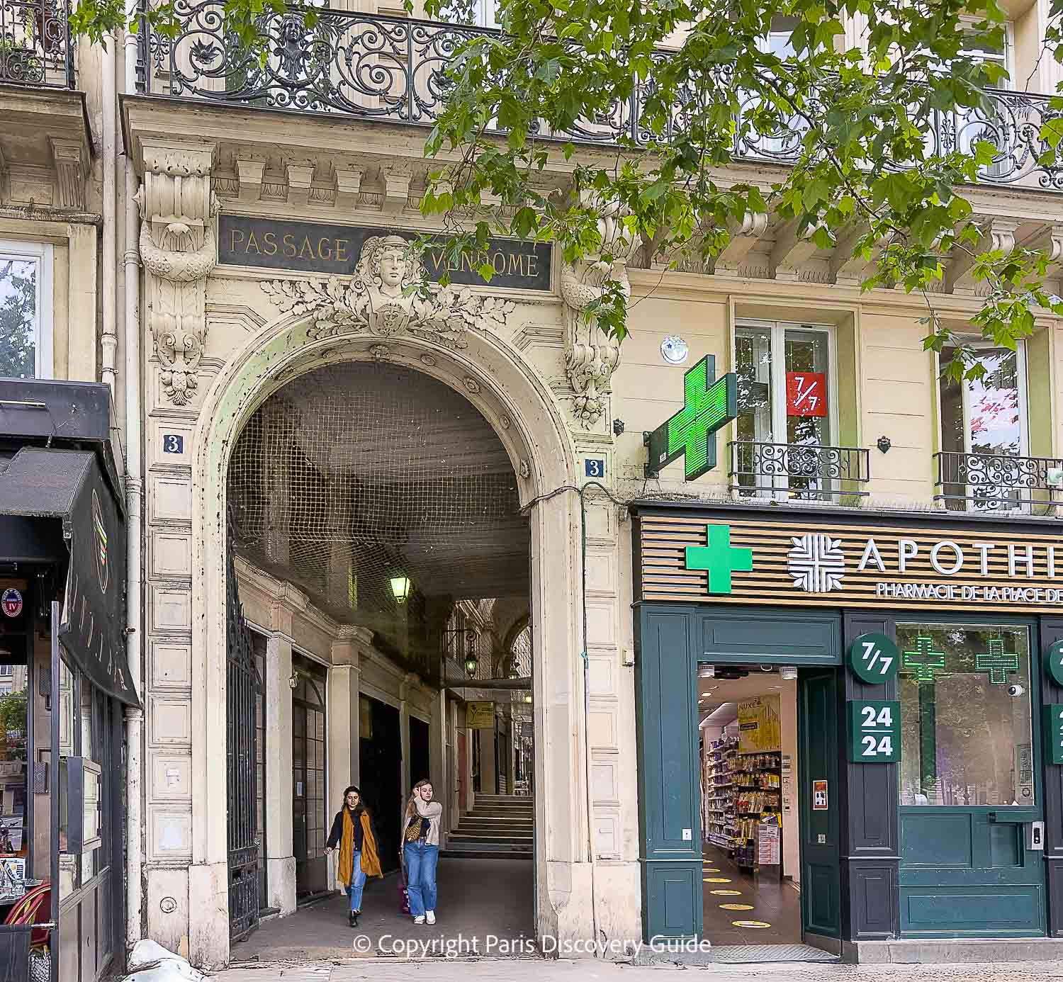 Entrance to Passage Vendome - Look closely, and you can see some the graffiti inside