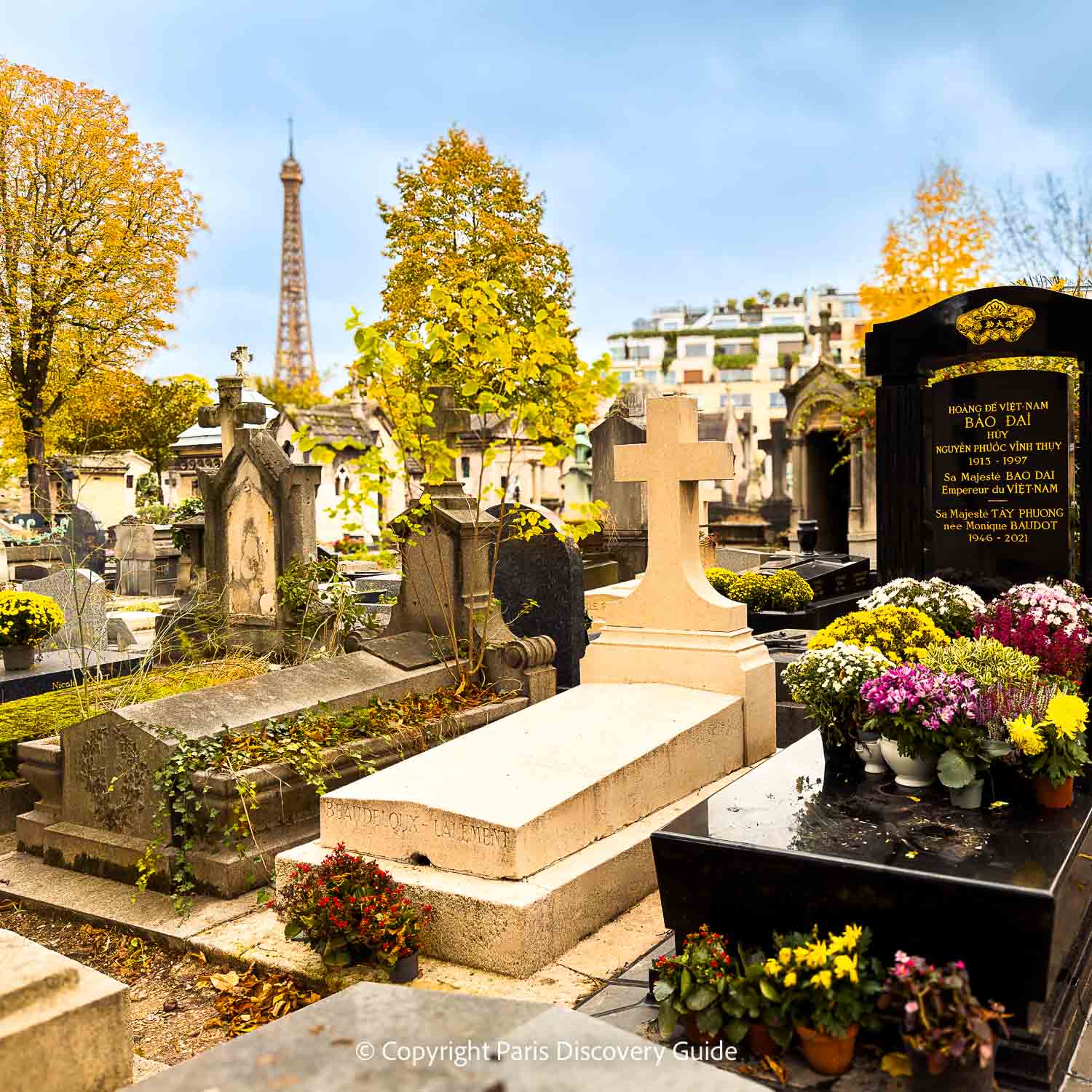 AEiffel Tower view from Passy Cemetery