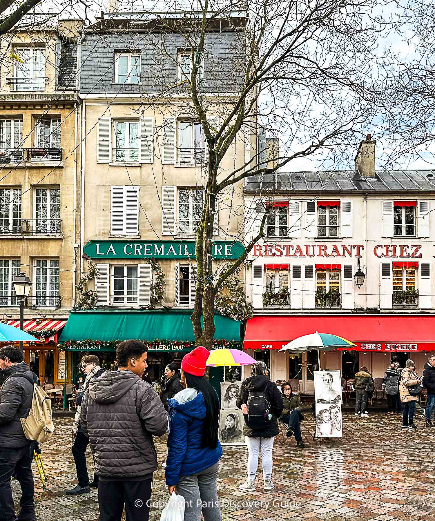 Place du Tertre on a rainy November afternoon