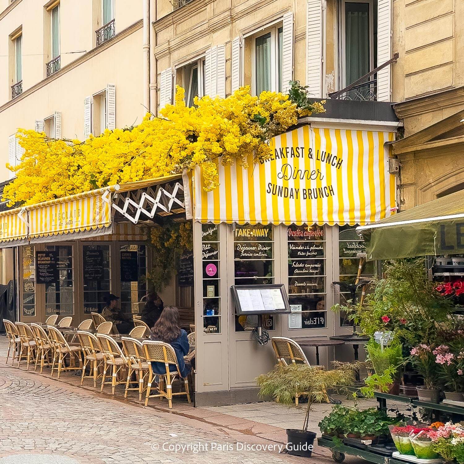 Cafe and florist on Rue Cler