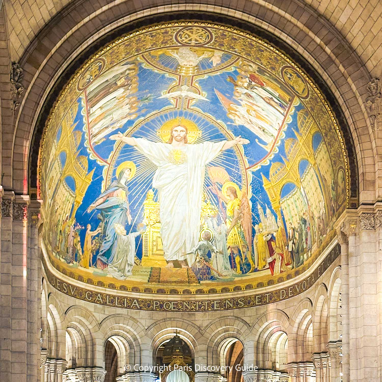 Mosaic ceiling at Sacre Coeur Basilica