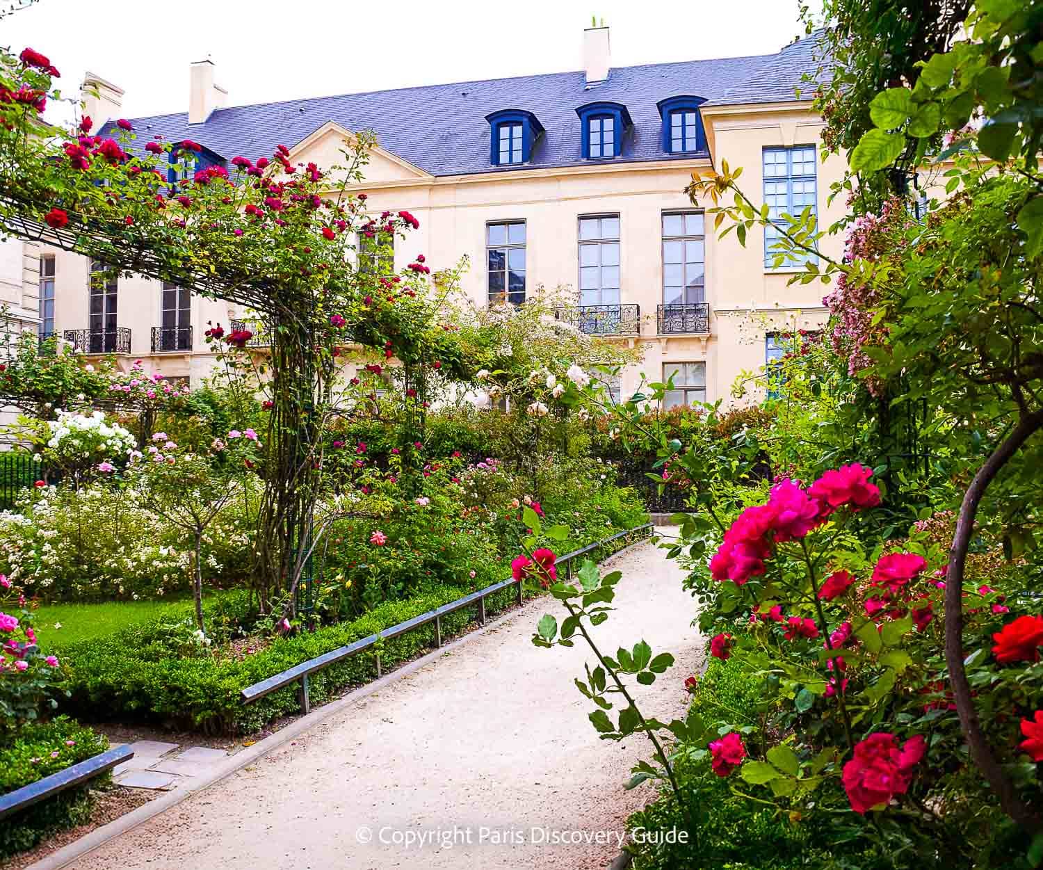 The Square Saint-Gilles rose garden in full bloom during June The Square Saint-Gilles rose garden in full bloom during June