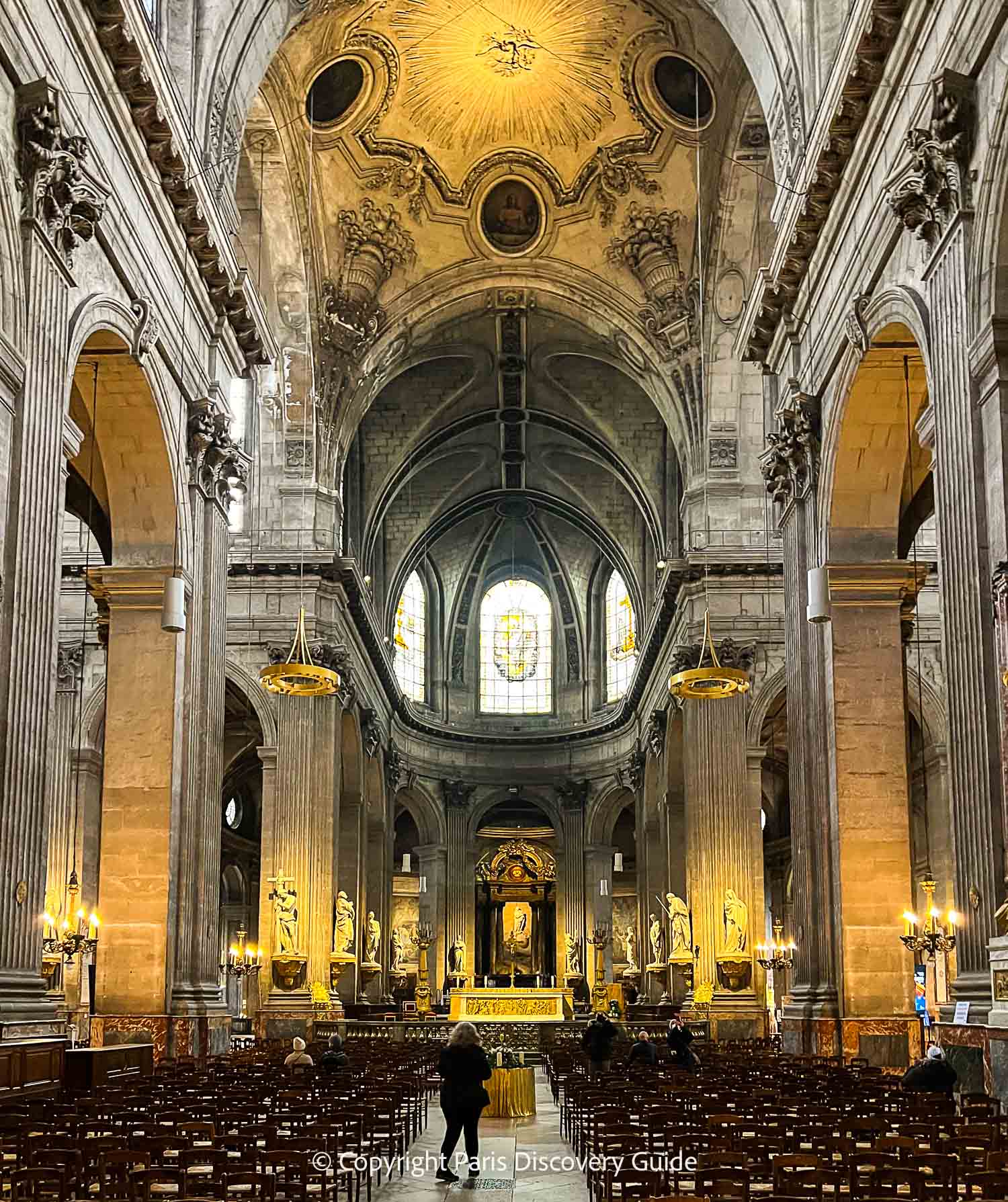 Saint Sulpice's gorgeous interior