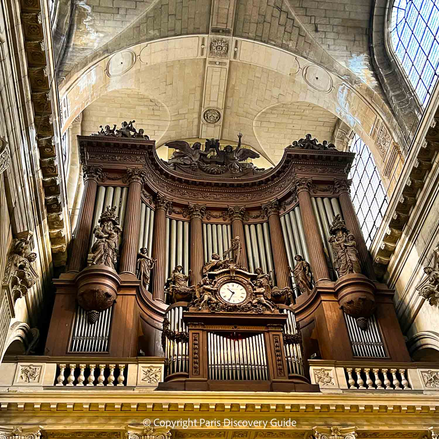 The Cavaille-Coll organ pipes at Saint Sulpice Church  