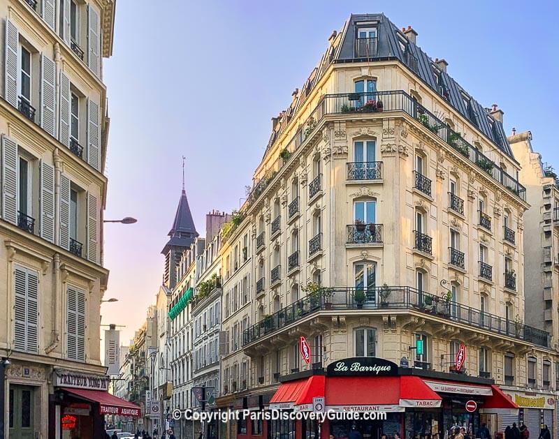 Haussmannian buildings north of Place de Republique in Paris's 10th arrondissement Haussmannian buildings north of Place de Republique in Paris's 10th arrondissement