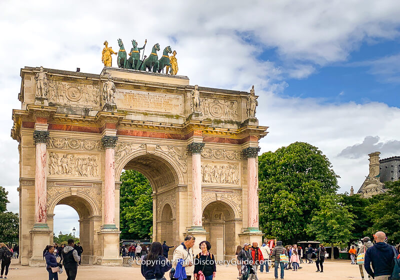 Arc de Triomphe du Carrousel across from the Louvre