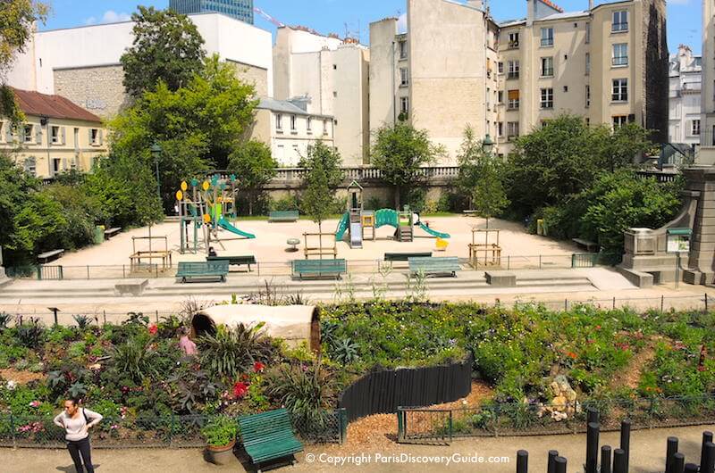 Paris - Square Capitan playground and garden