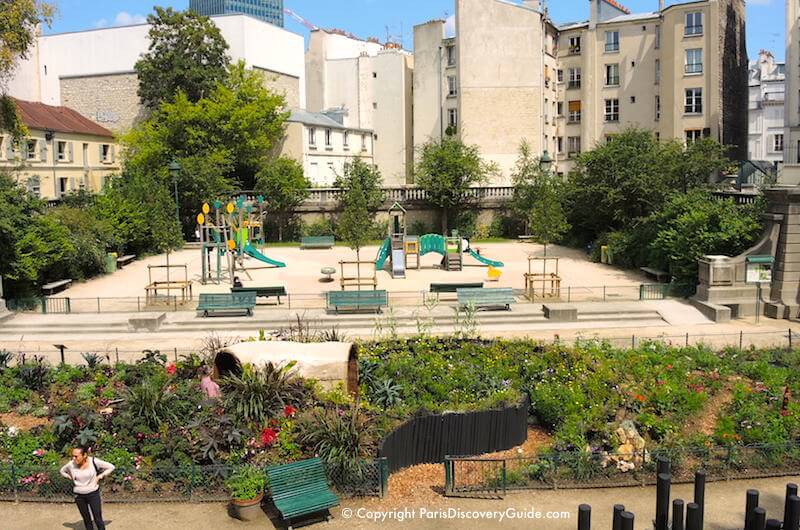 Paris - Square Capitan playground and garden Paris - Square Capitan playground and garden