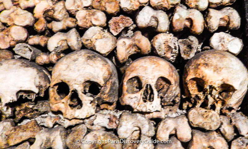 Skulls and bones in the Catacombs