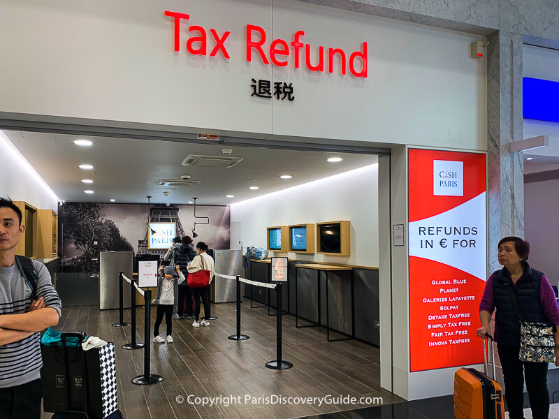Tax refund service in Charles de Gaulle Airport in Paris