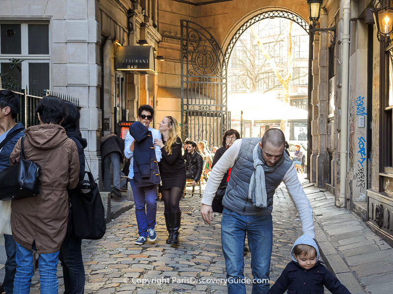 Rue du Commerce original cobblestones, somewhat larger than modern cobblestones used in Paris today