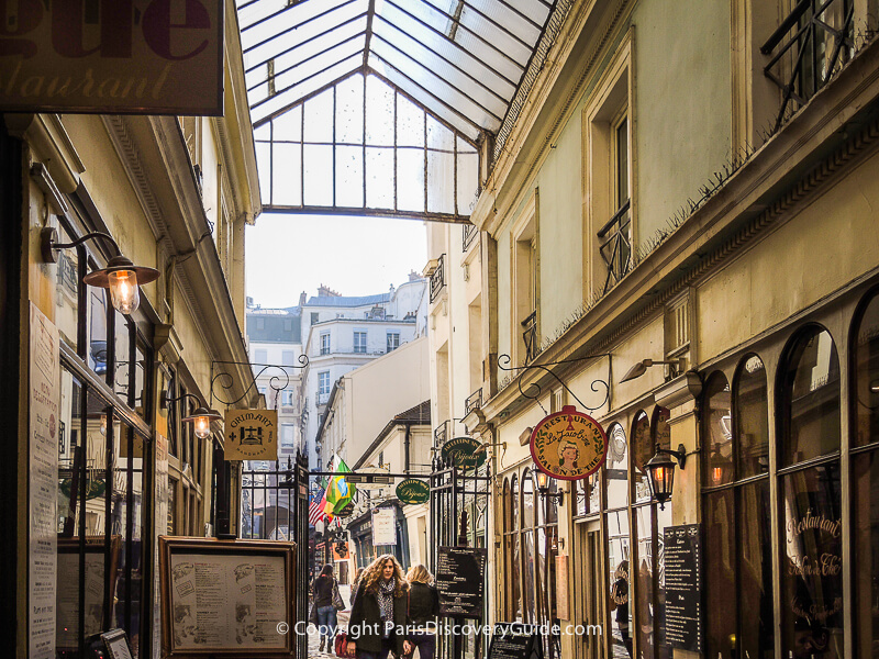 Glass roof over part of Cour du Commerce