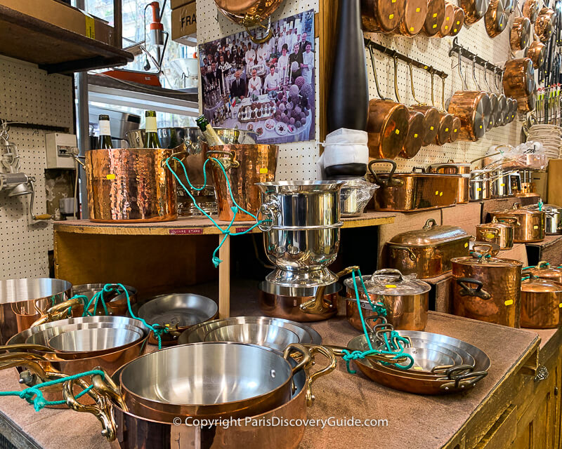 New copper cookware at E. Dehillerin