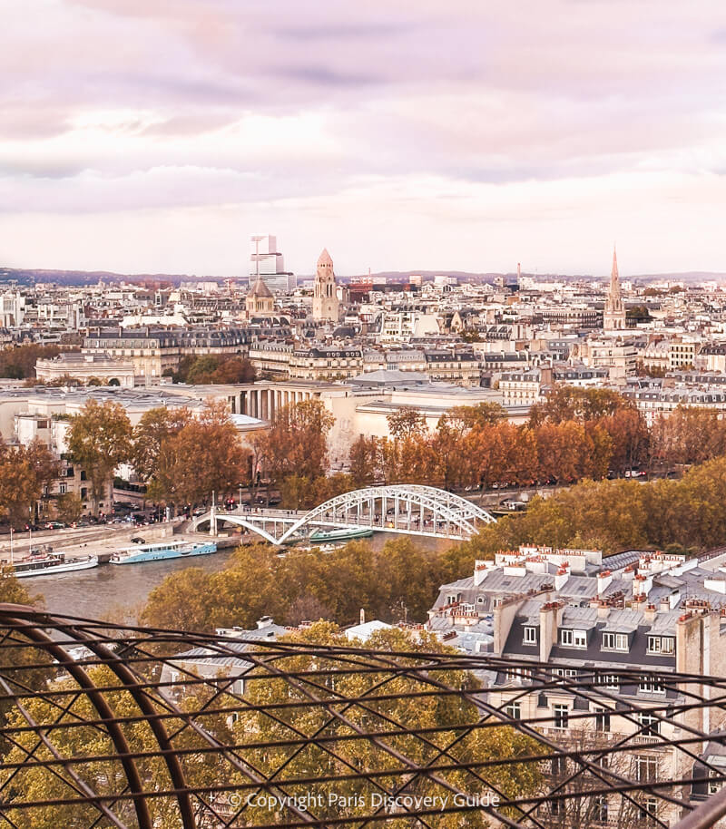 View from the Eiffel Tower's 1st Level in late November