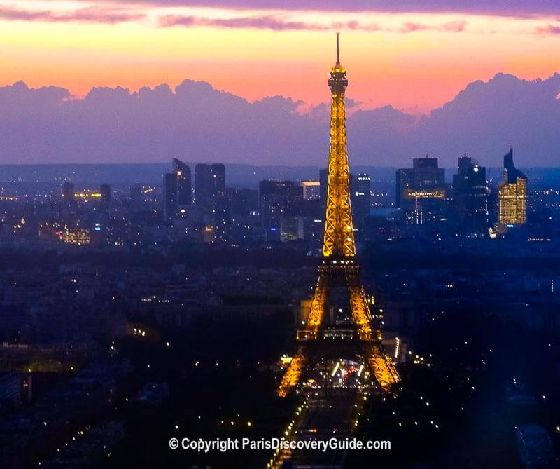 Paris skyline and Eiffel Tower seen from Montparnasse Tower