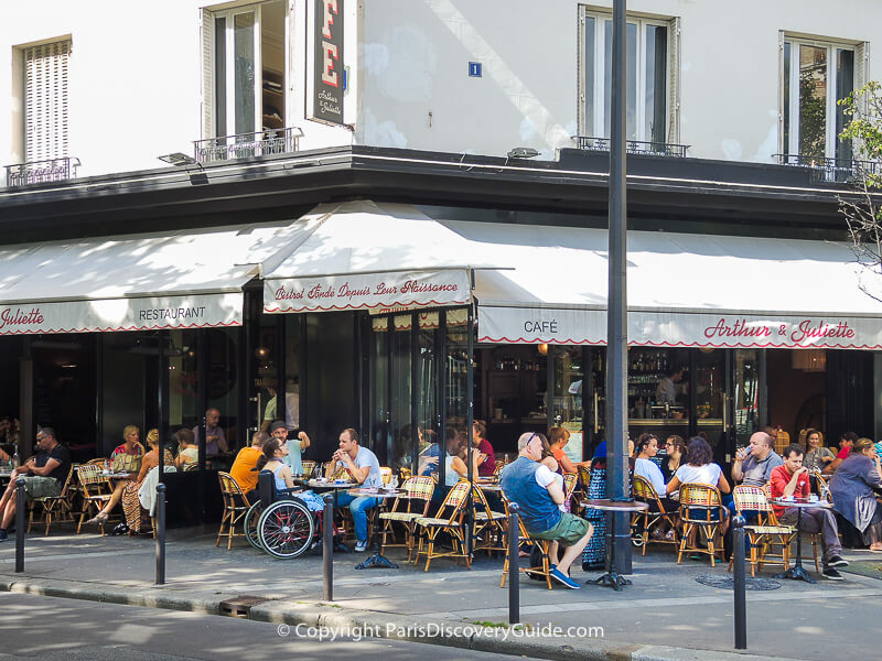 Neighborhood cafe across from Parc Georges Brassens in the 15th arrondissement
