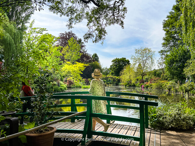 Japanese bridge over Monet's lily pond at Giverny