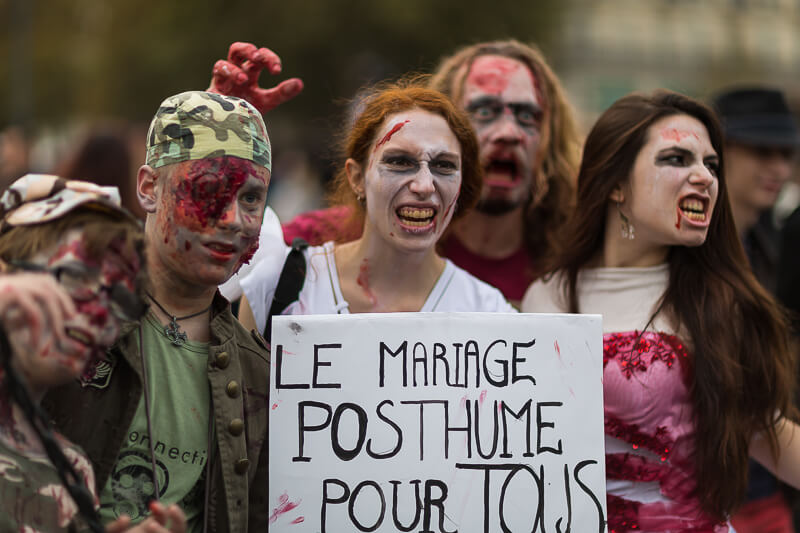 Zombie Day of the Walking Dead in Paris - Photo credit: iStock.com/Matthieu_Photoglovsky Zombie Day of the Walking Dead in Paris - Photo credit: iStock.com/Matthieu_Photoglovsky