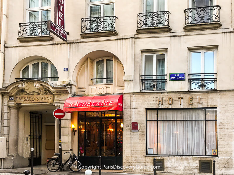 Entrance to Hotel Baudelaire in the 2nd arrondissement Entrance to Hotel Baudelaire in the 2nd arrondissement