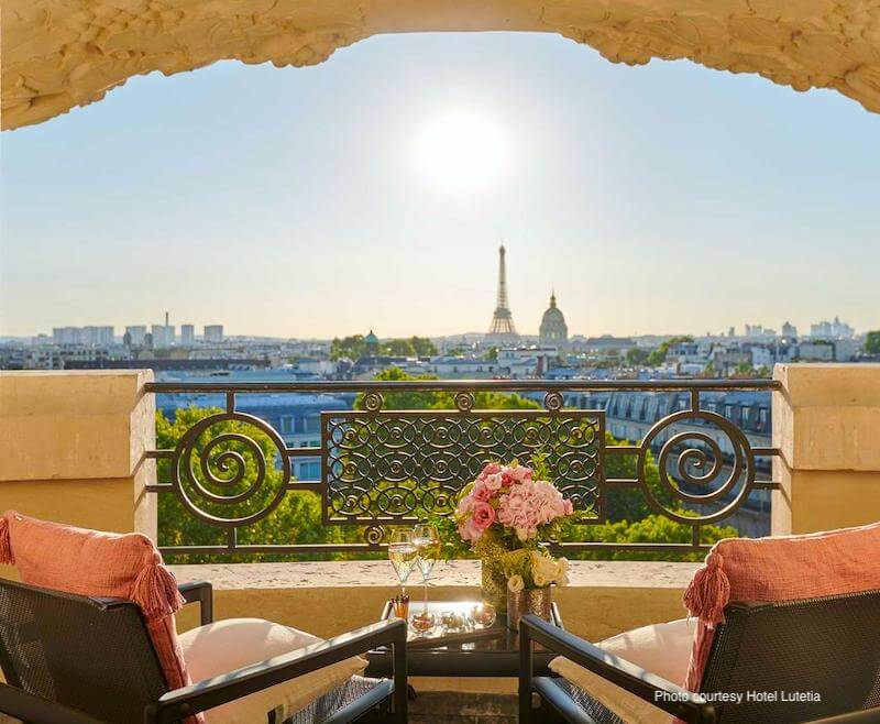 View of the Eiffel Tower from Hotel Lutetia View of the Eiffel Tower from Hotel Lutetia
