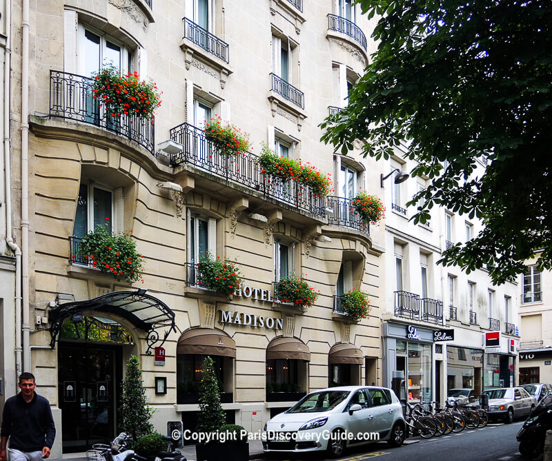 Hotel Madison guest room with Saint-Germain-des-Prés Church view