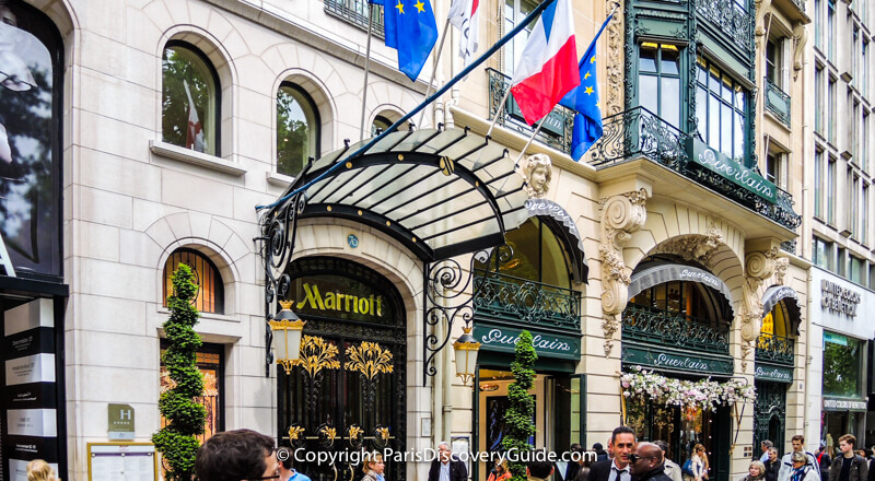 Paris Marriott Champs Elysees Hotel near the Paris Marathon start and finish lines Paris Marriott Champs Elysees Hotel near the Paris Marathon start and finish lines