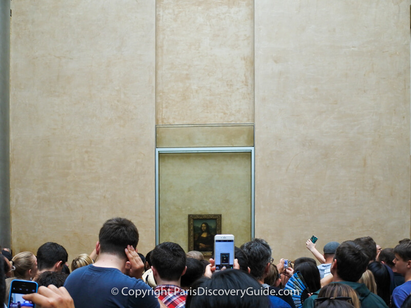 Mona Lisa on display in the Louvre (photographed during an earlier visit) Mona Lisa on display in the Louvre (photographed during an earlier visit)