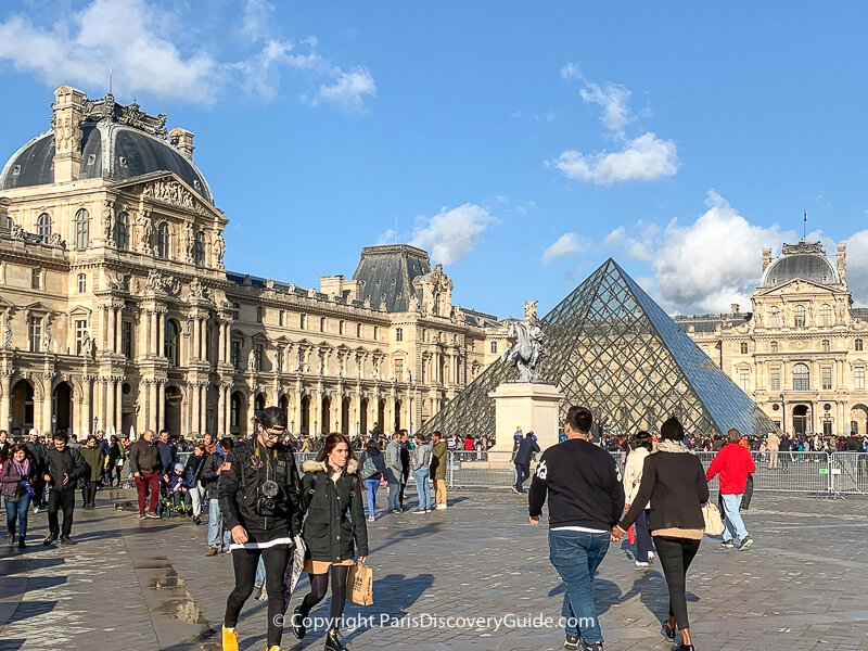 Palais du Louvre on a sunny, cold afternoon