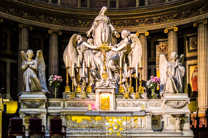 Statue of Mary Magdelene at Église de la Madeleine Statue of Mary Magdelene at Église de la Madeleine