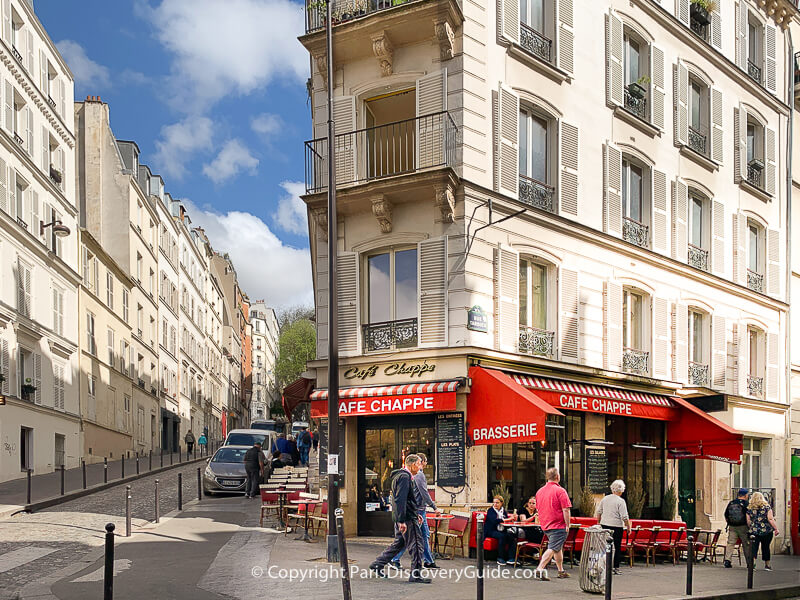 Rue Tardieu in Montmartre near Sacre Coeur