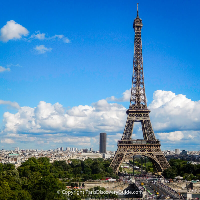 Eiffel Tower near sunset in Paris 