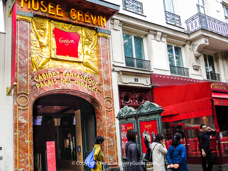 Rue Montmartre entrance to Musée Grevin in Paris's 9th arrondissement Rue Montmartre entrance to Musée Grevin in Paris's 9th arrondissement