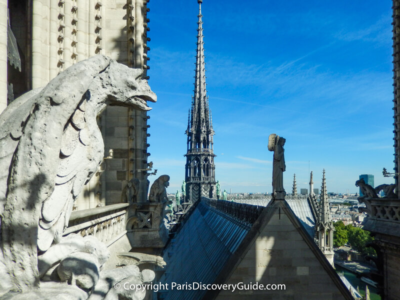 Flying buttresses at the back of Notre Dame Cathedral Flying buttresses at the back of Notre Dame Cathedral