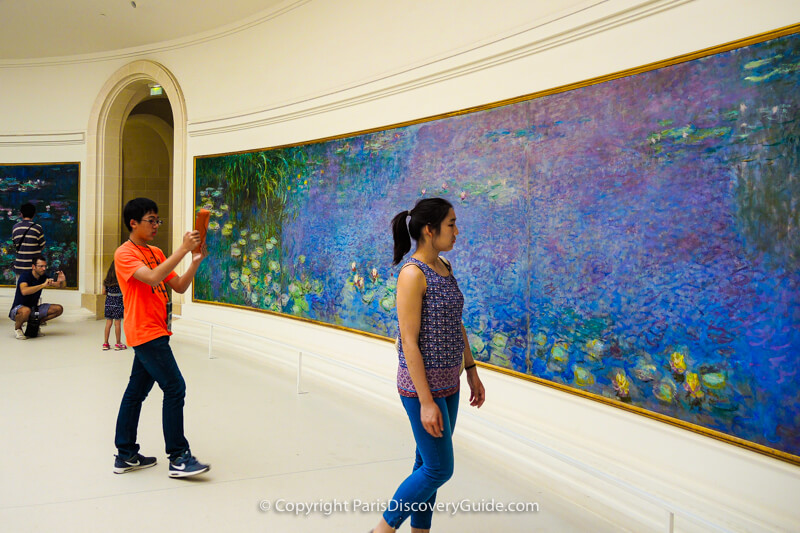Monet's Water Lilies paintings at Musée de l'Orangerie Monet's Water Lilies paintings at Musée de l'Orangerie