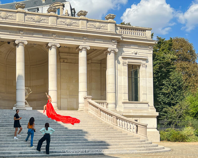 Fashion photography shoot at Palais Galliera 