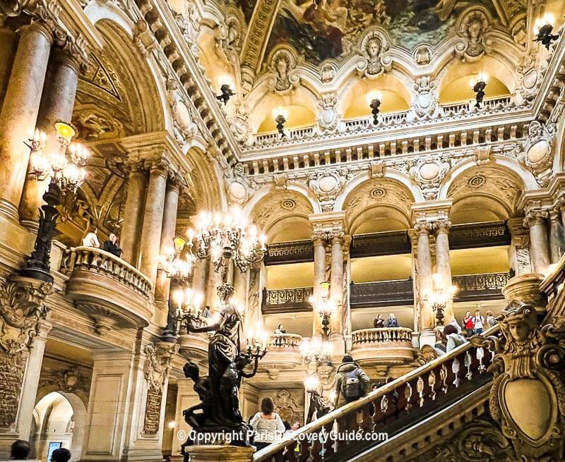 Inside Palais Garnier (the Paris Opera House) near the Lyric Hotel